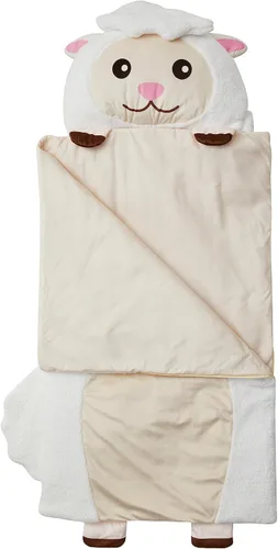 Miniatura 3 de Tapete para siesta preescolar con personaje de Nap Buddies para niños, saco de dormir con almohada para guardería, a partir de 3 años Cordero