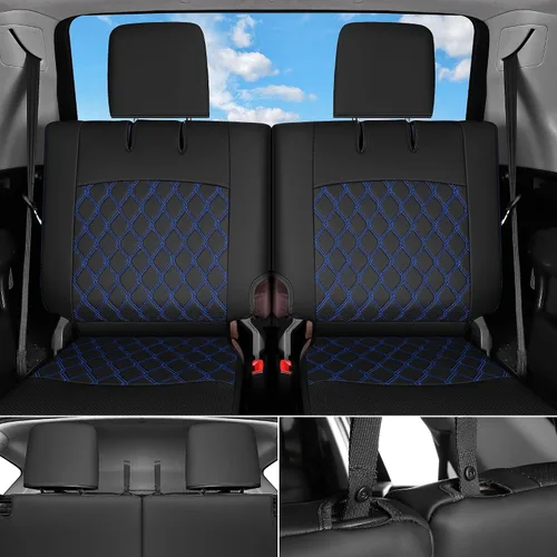 Miniatura 3 de Fundas de asiento Huidasource para Toyota 4Runner 2011-2024, juego completo de fundas de asiento de cuero para 4Runner de 3 filas, fundas de asiento