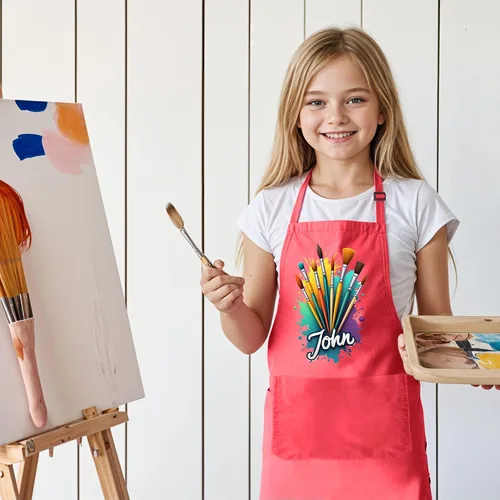 Miniatura 3 de Delantal para niños con nombre personalizado, ideal para pintar y manualidades, regalo de Navidad unisex para niños y niñas, relleno perfecto