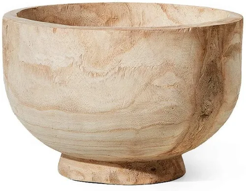 Miniatura 9 de Serene Spaces Living Paulownia Cuenco Redondo de Madera – Cuenco de madera decorativo hecho a mano para decoración, fiestas, bodas, centro de mesa