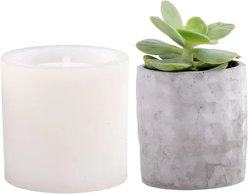 Miniatura 9 de NICOLE - Moldes cuadrados de silicona para maceteros de concreto para hacer macetas de flores para patrones de textura de corazón, jardinería, SH0656