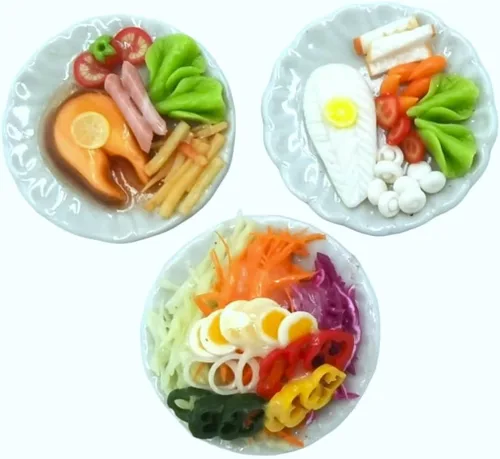Miniatura 4 de 3 alimentos dietéticos en miniatura para casa de muñecas Comida pequeña comida muñecas coleccionables, comida para muñecas, kits de casa de muñecas