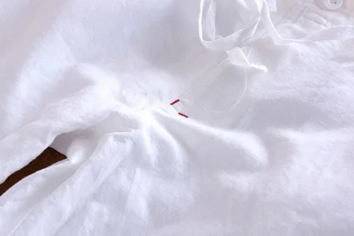 Miniatura 5 de chouyatou Pantalones capri de lino de playa con cordón y ajuste recto para hombre