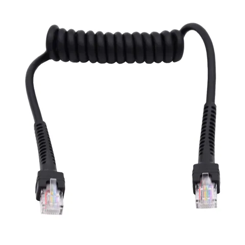 cablecc Estiramiento en espiral RJ45 Cat6 8P8C UTP macho a macho Cable LAN Ethernet Red Patch Cord 39.4 in