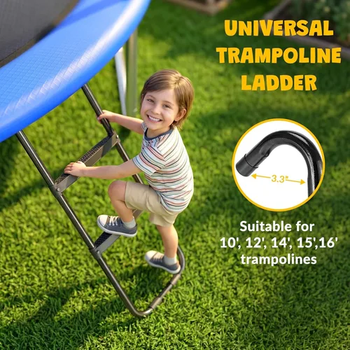 Miniatura 4 de Kit de diapositivas de escalera de trampolín, accesorios para trampolín incluyen tobogán y escalera