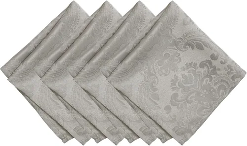 Miniatura 9 de Elrene Home Fashions Caiden Elegance Servilletas de tela de damasco (juego de 4), 17 x 17 pulgadas, color dorado