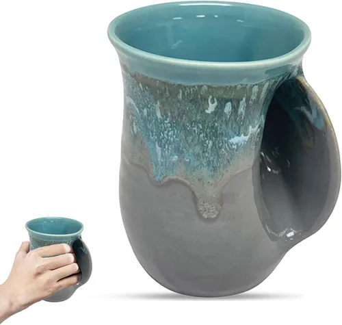 Miniatura 8 de Clay in Motion - Taza calentadora de manos para diestros, diseño Desert Sand