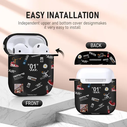 Miniatura 4 de Gedicht Compatible con fundas protectoras Apple Airpods de 2ª generación, zapatos deportivos de baloncesto y fútbol, repuesto suave de TPU