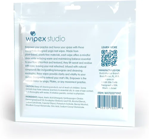 Miniatura 9 de Wipex Studio Empower - Toallitas limpiadoras para esterillas de yoga, paquete de 25 unidades, ultra gruesas y texturizadas, aroma de eucalipto