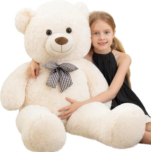 Miniatura 31 de MorisMos Oso de peluche gigante, regalo de oso gigante suave para niñas, novia en San Valentín, Navidad, cumpleaños, 47 pulgadas, azul Azul claro