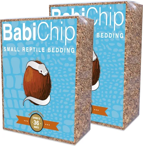 Miniatura 11 de BabiChip - Sustrato de chips de coco para reptiles, 12 cuartos de galón, ropa de cama suelta de tamaño pequeño para pitones de bola, otras