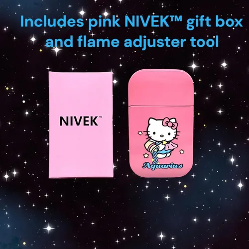Miniatura 2 de NIVEK Encendedor de gatito Y2k 12 Consetelaciones Horóscopo Astrología Zodiaco Signos de nacimiento Pretty Pink Flame Kawaii Coleccionable Japonés