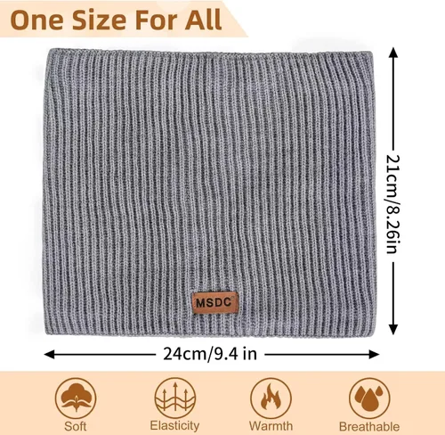 Miniatura 5 de Polainas de cuello de invierno para hombre, paquete de 3, calentador de cuello para mujer, térmica, gruesa, cálida, forro polar, clima frío, bufanda