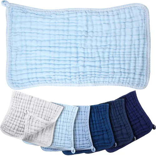 Miniatura 2 de Irenare - Gasas, pañales o toallitas faciales para bebés grandes de muselina de algodón, multicolor; con 6 capas absorbentes; 6 unidades, de 20 x 10