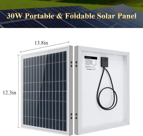 Miniatura 8 de Luces solares para interiores, 4 bombillas de luces solares para cobertizo con interruptor de encendido y apagado, kit de panel solar de 30W