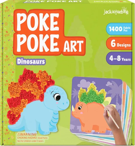 Miniatura 11 de jackinthebox Poke Poke Art para niños - Tema Candyland, Arte y Manualidades de tela sin desorden, Kits de prensado de flores, regalo para niños