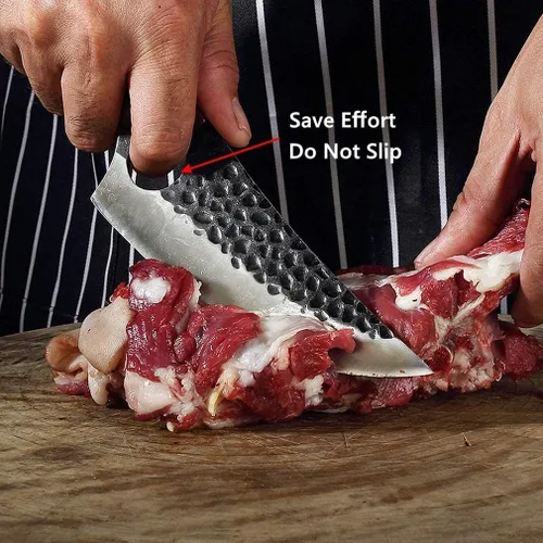 Miniatura 6 de Smith Chu Regalo para hombres Cuchillo vikingo forjado a mano Acero de alto carbono Japón Cuchillos de chef para barbacoa Carne Verduras Corte