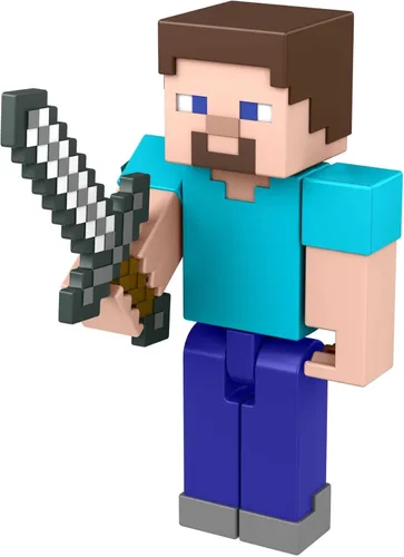 Miniatura 12 de Minecraft Creeper Figura de acción, 3.25 pulgadas, con 1 pieza de construcción y 1 accesorio, juguete de construcción inspirado en los videojuegos