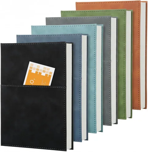 Miniatura 17 de Comix Cuaderno rayado para mujeres y hombres, cuadernos de diario para oficina, escuela, hogar, 240 páginas, 5.5 x 8.3 pulgadas, rayas Azul marino