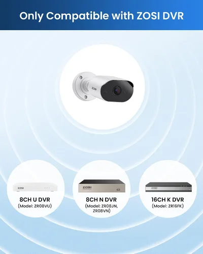 Miniatura 2 de ZOSI Cámara de seguridad HD 1080P, 2MP para interiores y exteriores, cámara de seguridad para el hogar con audio unidireccional