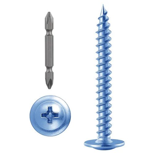 Miniatura 20 de WensiLon - Tornillos para madera de cabeza segmentada Phillips #8, de acero inoxidable 410, metal autorroscante rápido, juego surtido Plateado