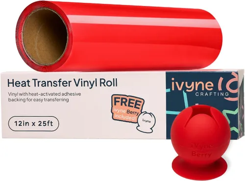 Miniatura 8 de iVyne, Rollo de vinilo de transferencia de calor, láminas de vinilo termotransferibles para Cricut, vinilo de prensa de calor para camisetas, gorras