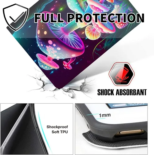 Miniatura 114 de Funda para tablet Fire 7 (12ª generación, versión 2022), delgada, a prueba de golpes, delgada, de piel sintética, con función de apagado/encendido
