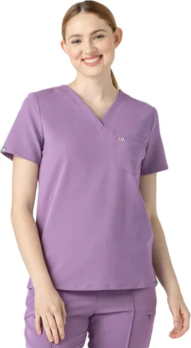Miniatura 9 de Mediclo Sal Essential - Camiseta médica para mujer, respetuosa con el medio ambiente, sostenible, con cuello en V, bolsillo en el pecho, ropa
