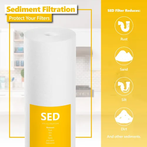 Miniatura 2 de Express Water Paquete de 2 filtros de repuesto de sedimentos - Filtro de agua de repuesto para toda la casa - Filtro de agua SED de alta capacidad