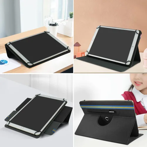 Miniatura 3 de Funda universal giratoria para tablet de 9 pulgadas de 10 pulgadas, funda protectora universal para Negro