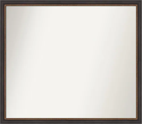 Miniatura 159 de Amanti Art Espejo de baño negro para sobre el fregadero, 23 x 23 pulgadas, espejo cuadrado negro Ashton, marco de madera tradicional mediano, se