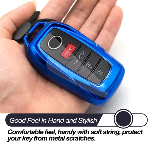Miniatura 4 de MECHCOS Compatible con Toyota Tacoma Venza Corolla Grand Highlander Prius Land Cruiser Sienna Sequoia Tundra Crown RAV4 Prime Azul TPU Funda