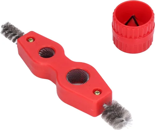 Miniatura 9 de Juego de limpiador y escariador de tuberías de cobre, cepillo de desbarbado 4 en 1 para soldadura de plomeros, incluye 2 limpiadores de tuberías