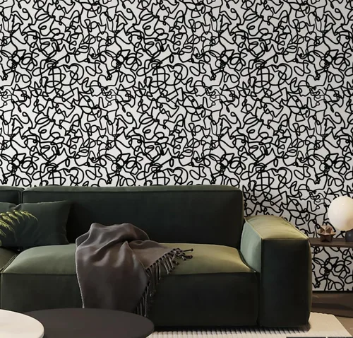 Miniatura 14 de Ismoon Papel tapiz autoadhesivo de 17.3 x 118 pulgadas, papel de contacto blanco y negro, moderno, a rayas, extraíble, autoadhesivo, para baño