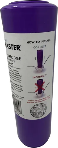 Miniatura 2 de Home Master Filtro de fluoruro de repuesto CFF2E-10 Jr Elite, se adapta a carcasas estándar de 10 pulgadas, 5 etapas, alúmina activada, carbonos F2