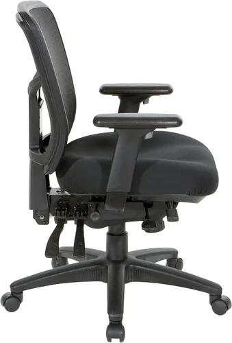 Miniatura 5 de Asiento de respaldo alto Office Star ProGrid con brazos ajustables y deslizador de asiento multifunción, Metal, Negro
