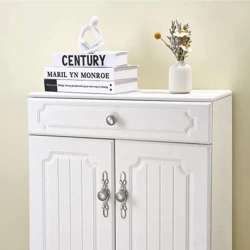Miniatura 7 de Pomos redondos de 1.26 pulgadas para cajones de cocina, armario, baño, puerta (10 pomos de níquel cepillado)