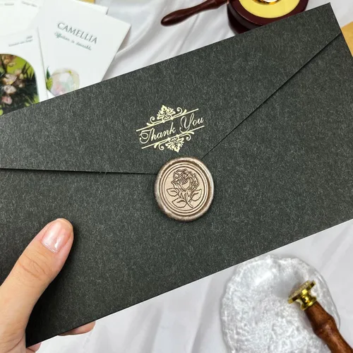 Miniatura 5 de 25 calcomanías para sellos de cera, hechas a mano, autoadhesivas, para invitaciones de bodas, sobres, envoltura de regalo, Navidad