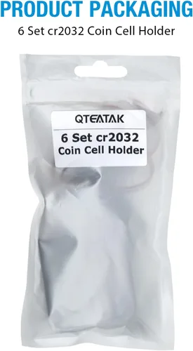 Miniatura 5 de 6 unids 2 x 3V CR2032 botón moneda celda titular de la batería con plomo encendido apagado interruptor