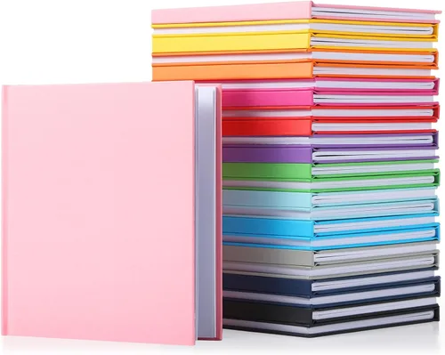 Miniatura 9 de Ireer 24 cuadernos coloridos de tapa dura en blanco a granel para niños para escribir libros en blanco para diario, bocetos, escritura, suministros