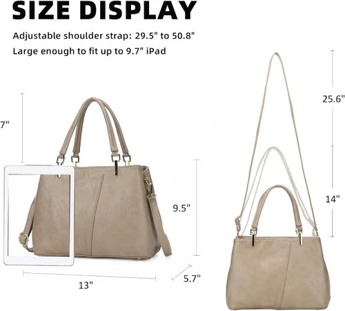 Miniatura 2 de KouLi Buir Bolsos hobo para mujer, bolsos grandes de piel sintética y bolsos de hombro, bolsos cruzados para mujer, bolso de mano con asa superior