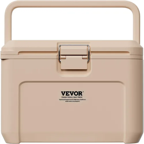 Miniatura 9 de VEVOR Enfriador portátil, enfriador duro de 16.5 QT con retención de hielo, asas resistentes y portavasos, enfriador portátil aislante