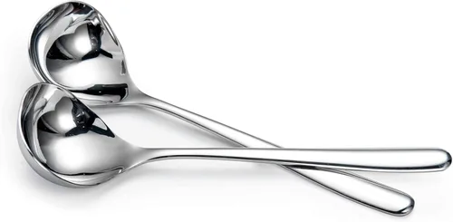 Miniatura 6 de IMEEA Cucharón de acero inoxidable de 8 pulgadas con mango largo, cucharón pequeño para salsa, aderezo y coberturas, juego de 4