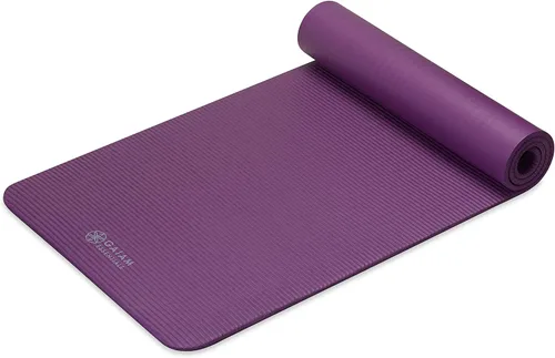 Miniatura 8 de Gaiam - Tapete de yoga, pilates y ejercicio, tapete grueso de 2/5 pulgadas (0.394 in) con correa de transporte fácil de sujetar para entrenamientos