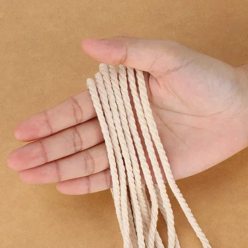 Miniatura 4 de Cuerda de macramé de 4 mm x 328 yardas (984 pies), cuerda de macramé de algodón natural - cuerda de algodón de macramé trenzada de 3 hilos