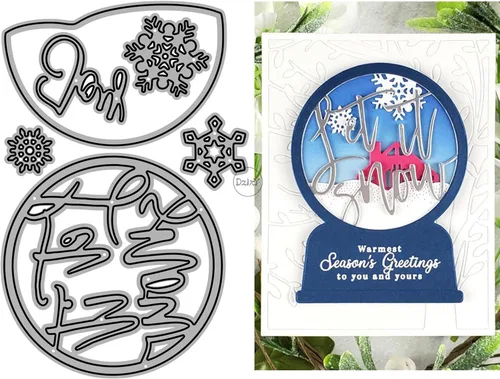 Miniatura 25 de DzIxY Hermosos troqueles de corte de metal con estrellas de árbol de Navidad para hacer tarjetas, juegos de troqueles de papel para grabar, álbum