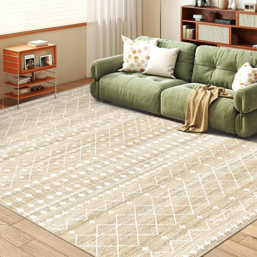 Miniatura 12 de Miukiki Alfombra marroquí lavable de 2 x 3 pies para sala de estar, antideslizante, plegable, grande y suave, para comedor y dormitorio