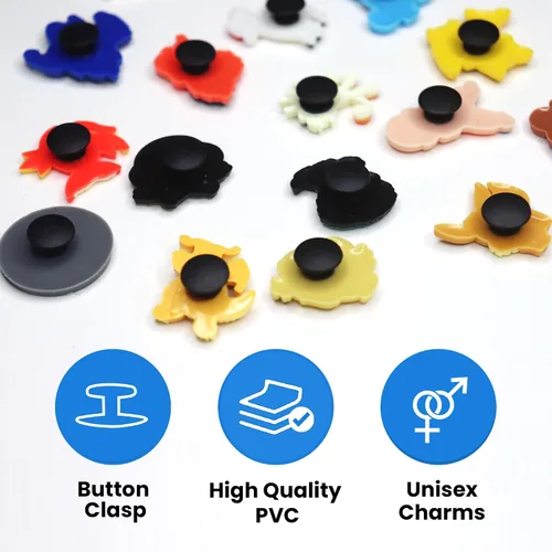 Miniatura 4 de 50 dijes para zapatos unisex seleccionados para adultos, decoración para zapatos, zapatos zuecos, pulsera, pulsera y regalo de fiesta, Caucho, Na