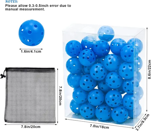 Miniatura 2 de Pelotas de golf de plástico para práctica de vuelo limitado, pelota de entrenamiento de golf hueca para práctica de swing, pelotas de golf