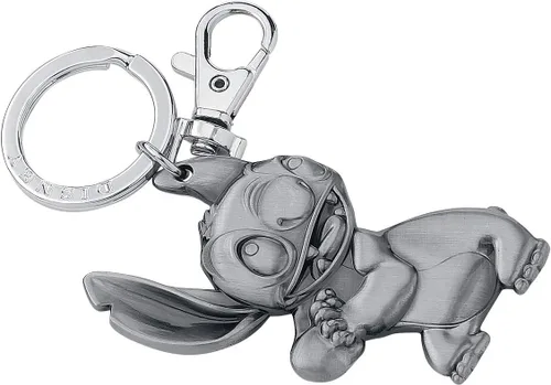 Miniatura 2 de Disney Llavero Stitch de peltre plateado, 3 pulgadas